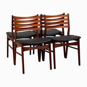 Chaises de Salle à Manger en Teck, Danemark, 1950s, Set de 4