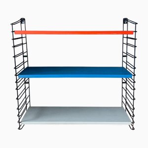 Mid-Century Tomado Modular Wall Unit in Red, Blue and Gray from Kajsa & Nils Nisse Strinning