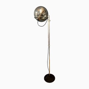 Mid-Century Space Age Clear Glass Globe Eyeball Floor Lamp from Gepo