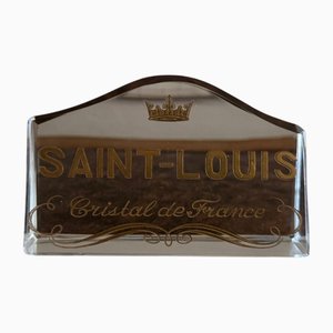 Saint-Louis Cristal De France Store Sign with Gold Highlights