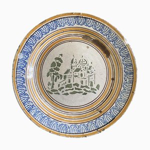 Plat Antique en Céramique, Italie, 1700s