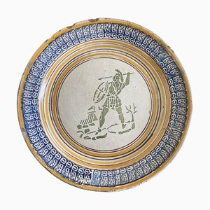 Milieu de Plat Antique en Céramique, Italie, 1700s