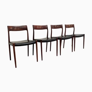 Sillas de comedor danesas vintage, años 60. Juego de 4