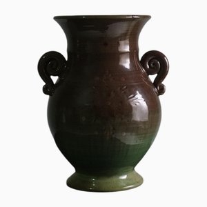 Large Green Ceramic Vase from Latvia, 1960s