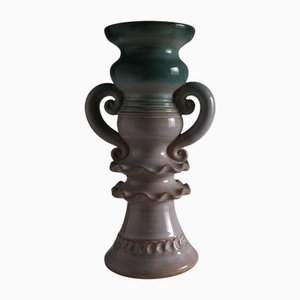 Scalloped Ceramic Vase from Latvia, 1970s