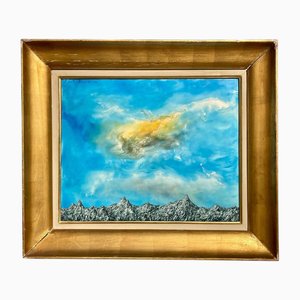 Hubert Aicardi, Composizione, XX secolo, Dipinto ad olio, Incorniciato