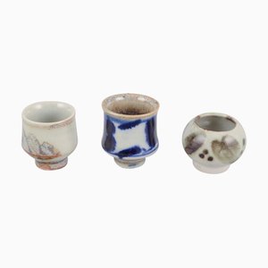 Trois Vases Miniatures en Grès par Carl Harry Stålhane pour Designhuset, Suède, 1970s, Set de 3