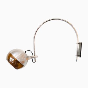 Space Age Dutch Mushroom Wall Lamp / Arc Lamp from Dijkstra Lampen, 1960s
