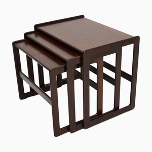 Vintage Danish Nest of Tables attributed to Arne Hovmand-Olsen for Mogens Kold, 1960s, Set of 3