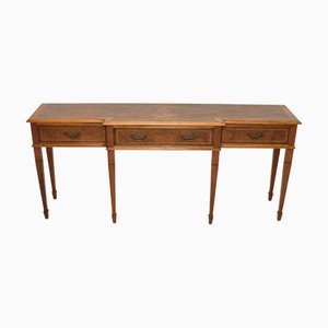 Large Antique Burr Walnut Console Table, 1950s