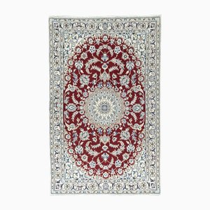 Alfombra oriental Nain 9la tejida a mano con contenido de seda