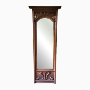 Specchio Art Nouveau in legno, fine XIX secolo