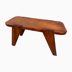 Brutalist Stool in Wood