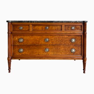 Louis XVI Chest of Drawers in Elm Burl, 1960