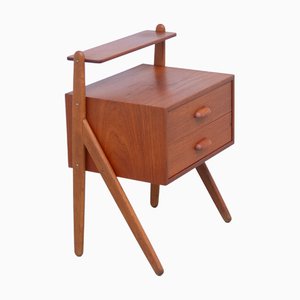 Danish Teak Nightstand by Sigfred Omann for Ølholm, 1960s