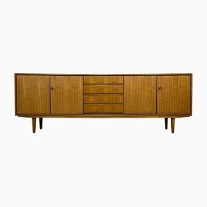 Vintage Large Minimalistic German Walnut Sideboard, 1960s
