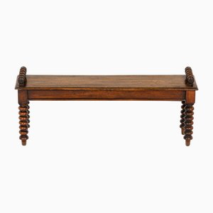 19th Century English Mahogany Hall Bench