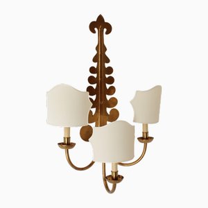 Spanische Wandlampe aus Messing, 1970er