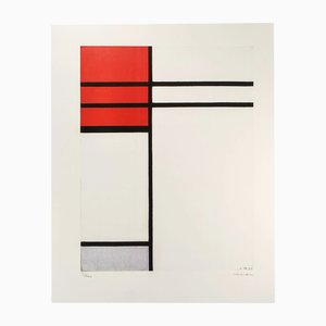 After Piet Mondrian, Composición, años 70, Litografía