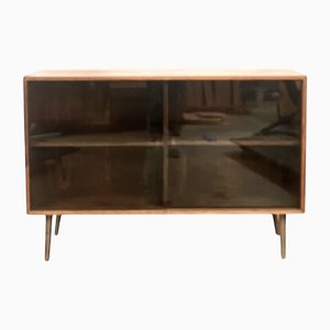 Credenza in palissandro con vetro fumé di Domino Møbelfabrik, Danimarca, anni '60