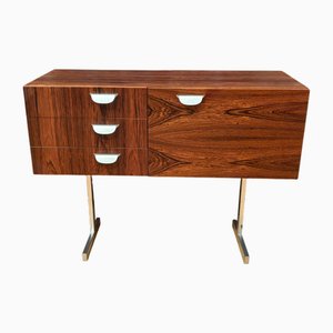 Mueble de metal y nogal, años 60