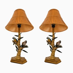 Midcentury Modern Italian Faux Bamboo Table Lamp, 1950s