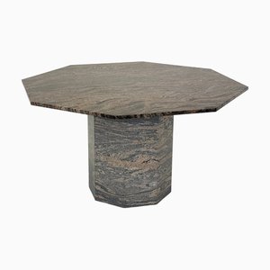 Vintage Octagonal Dining Table in Granite / Natural Stone