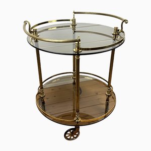 Table d'Appoint Mid-Century en Laiton et Verre de Vereinigte Werkstätten, 1920s