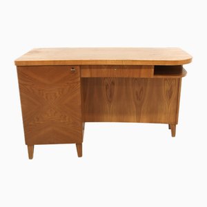Scandinavian Elm Desk by Swedish Modern, Sweden, 1940s