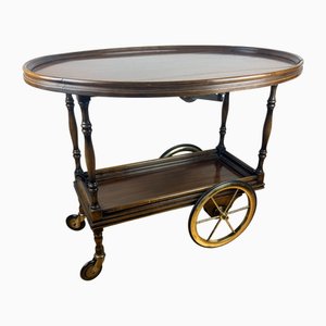 Vintage Wooden Tea Trolley with Drop-Leaf Sides, 1960s