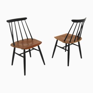 Skandinavische Fanett Stühle von Ilmari Tapiovaara für Edsby Verken, Schweden, 1960er, 2er Set