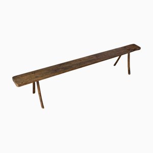 Antique French Rustic Farmhouse Bench