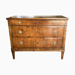 Antique Italian Neoclassical Walnut Commode with Inlay