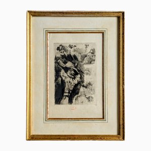 Félicien Rops, Fantoche, 1874, Drypoint Etching
