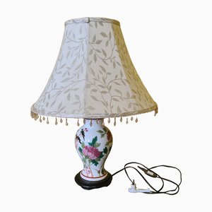 French Porcelain Table Lamp, 1980s
