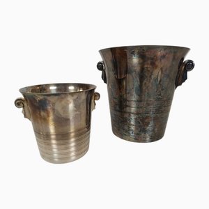 Sceaux à Champagne Art Déco en Argent, 1930s, Set de 2