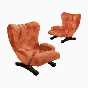 Set of Tecnosalotto Armchairs by Guido Bonzanini, 1950s