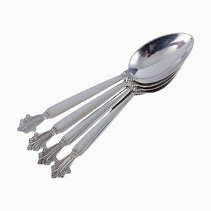 Acanthus Sterling Silver Tablespoons from Georg Jensen, 1940s, Set of 4