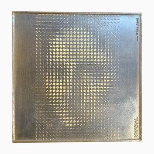Jean Pierre Vasarely / Yvaral, Pyramidal Mona Lisa, 1950s, Bronze