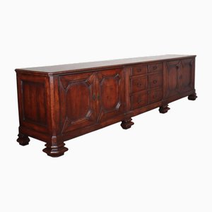 Monumental Italian Walnut Credenza