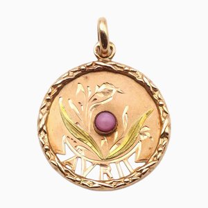Médaille Mois d'Avril Art Nouveau
