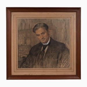E. Fougerat, Porträt des Chirurgen Paul Thoby, 1933, Aquarell, gerahmt