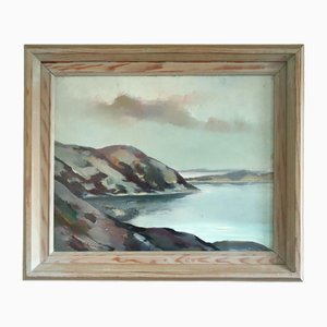 Twilight Over Bay, dipinto ad olio, con cornice
