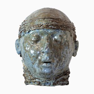 Sculpture en Réfractaire Verni et Fer, 2010s