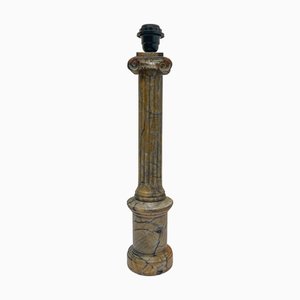 Lampe de Bureau Colonne Corinthienne en Albâtre, Grèce, 1970s