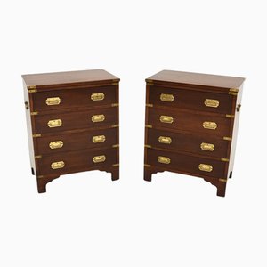 Commode à Tiroirs Military Campaign, 1930s, Set de 2