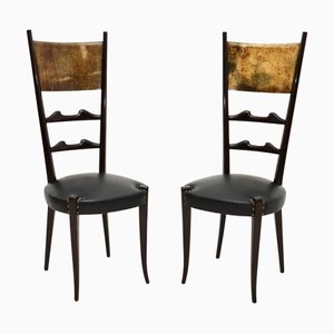 Italienische Vintage Beistellstühle von Aldo Tura, 1970er, 2er Set
