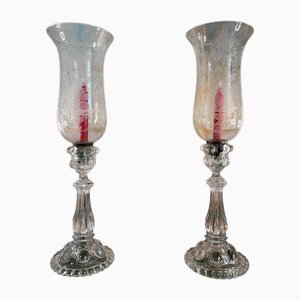 Empire Crystal Candlesticks, Set of 2