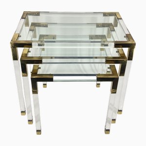 Vintage Regency Nesting Tables, 1980s, Set of 3