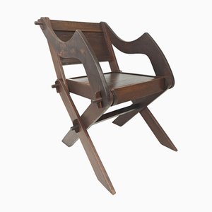 Antique Glastonbury Oak Chair, 1880s
